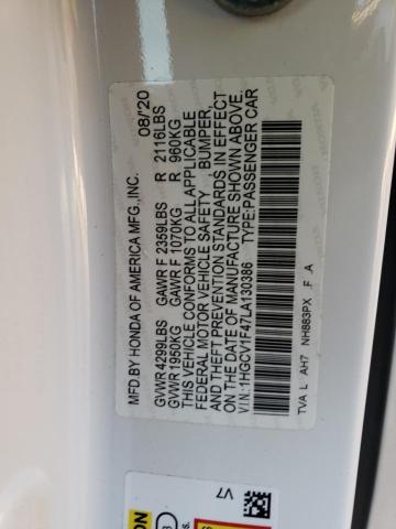 1HGCV1F47LA130386 Honda ACCORD EX