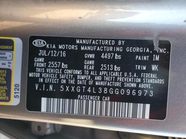 5XXGT4L38GG096973 KIA Optima Lx