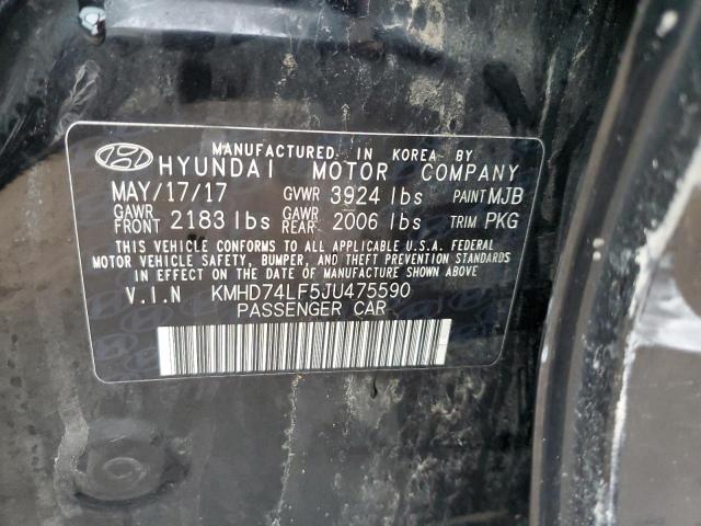 KMHD74LF5JU475590 Hyundai ELANTRA SE