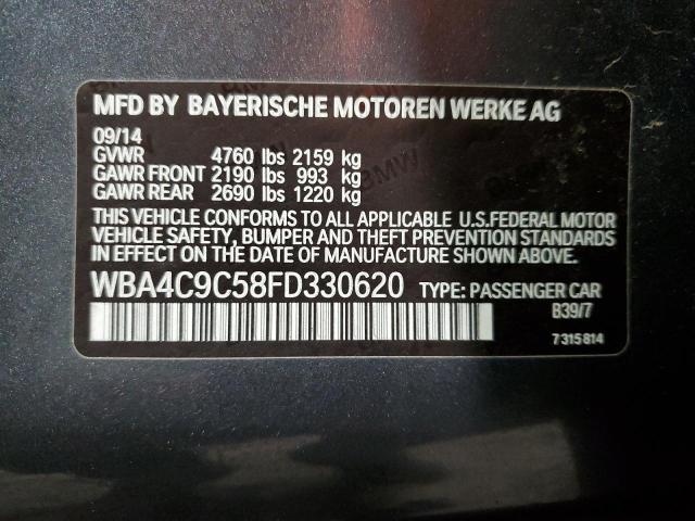WBA4C9C58FD330620 BMW 428 Xi Gran Coupe Sulev