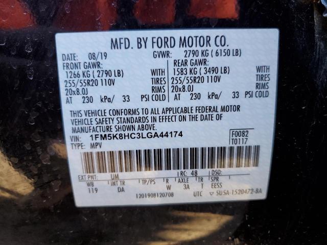 1FM5K8HC3LGA44174 Ford Explorer Platinum