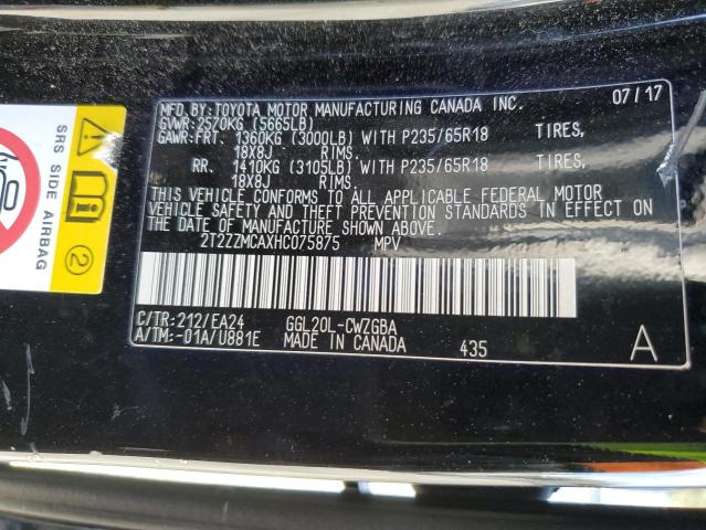 2T2ZZMCAXHC075875 Lexus Rx 350 Base