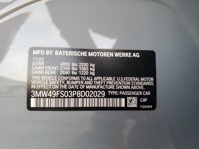 3MW49FS03P8D02029 BMW M340I