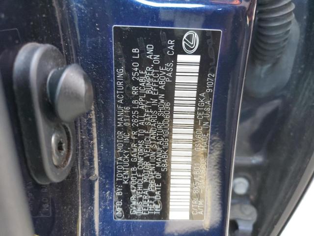 58ABK1GG1GU006036 Lexus ES 350
