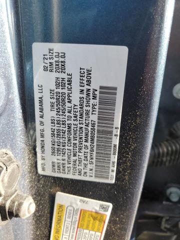 5FNYF6H24MB058467 Honda PILOT SE