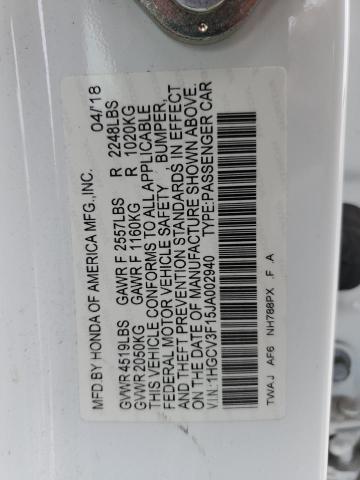 1HGCV3F15JA002940 Honda ACCORD HYBRID