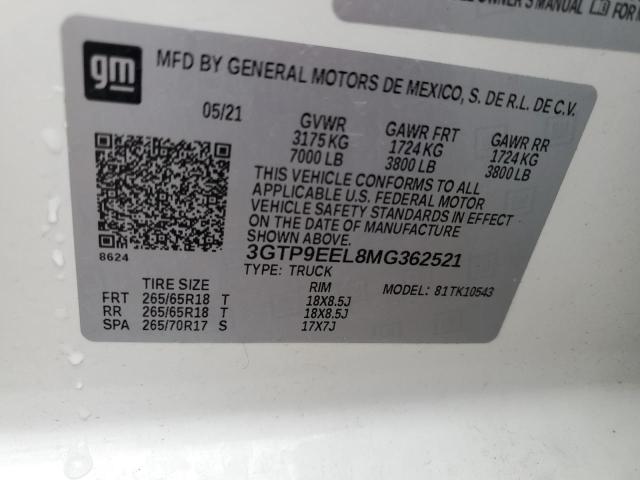 3GTP9EEL8MG362521 GMC Sierra K1500 At4