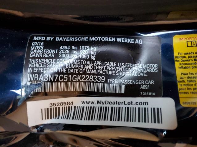 WBA3N7C51GK228339 BMW 428 I