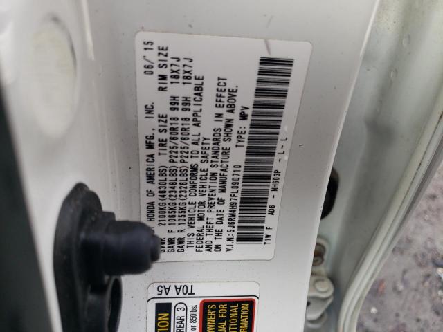 5J6RM4H97FL090710 Honda Cr-v Touring