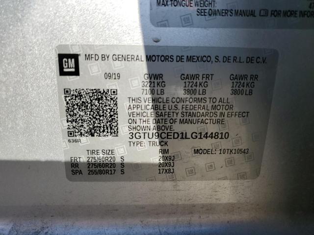 3GTU9CED1LG144810 GMC Sierra K1500 Elevation