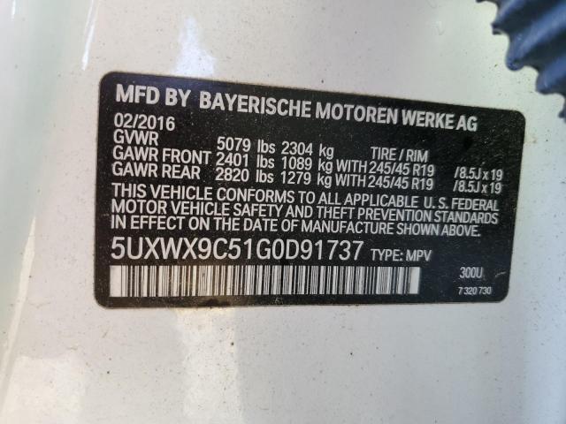 5UXWX9C51G0D91737 BMW X3 Xdrive28i