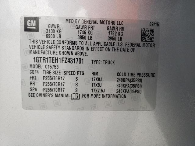 1GTR1TEH1FZ431701 GMC Sierra C1500