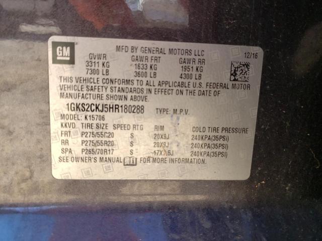 1GKS2CKJ5HR180288 GMC YUKON DENALI