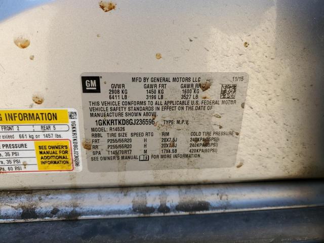 1GKKRTKD8GJ236596 GMC Acadia Denali