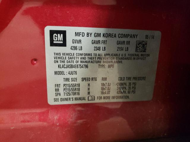 KL4CJASB4EB754796 Buick Encore