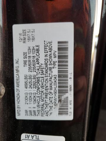 5J6RW1H90HL004343 Honda Cr-v Touring