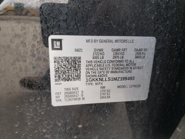 1GKKNLLS1MZ199493 GMC Acadia At4