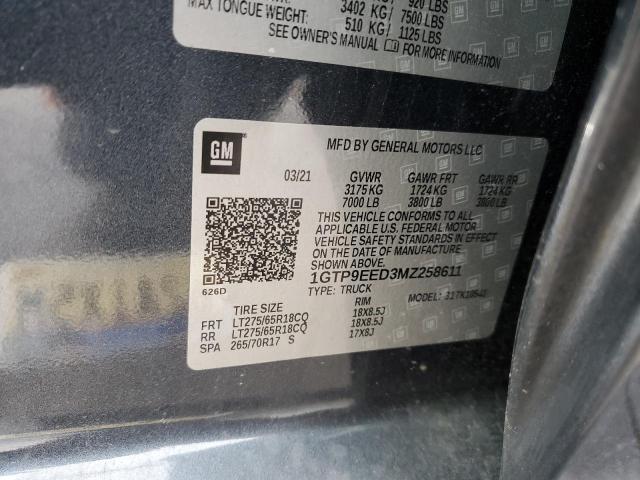 1GTP9EED3MZ258611 GMC Sierra K1500 At4