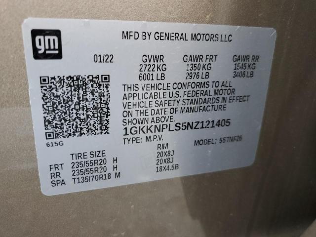 1GKKNPLS5NZ121405 GMC Acadia Denali