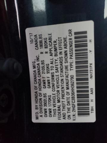 2HGFC3B36HH362790 Honda CIVIC EX
