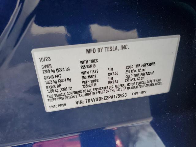 7SAYGDEE2PA175923 Tesla Model Y