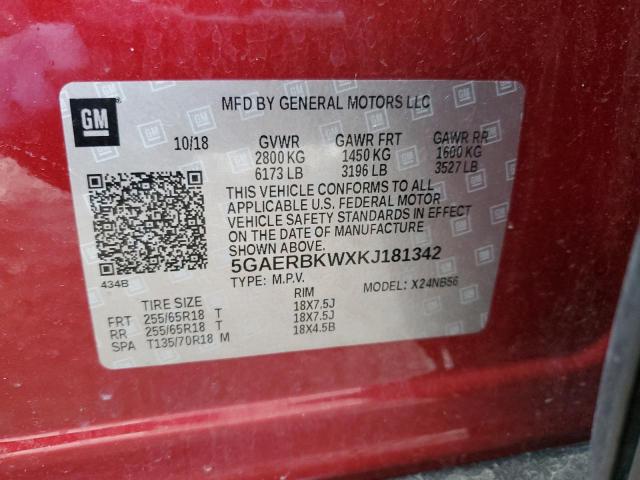 5GAERBKWXKJ181342 Buick Enclave Essence