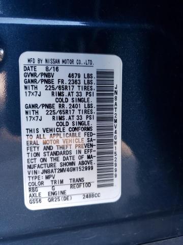 JN8AT2MV4GW152999 Nissan ROGUE S