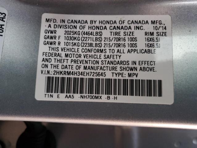 2HKRM4H34EH725645 Honda CR-V LX