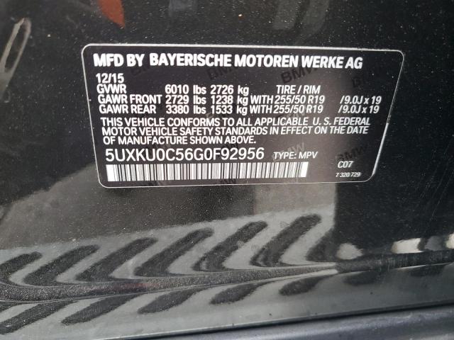 5UXKU0C56G0F92956 BMW X6 Sdrive35i