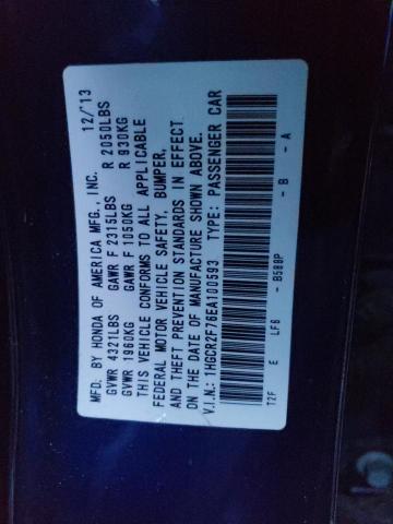 1HGCR2F76EA100593 Honda ACCORD EX