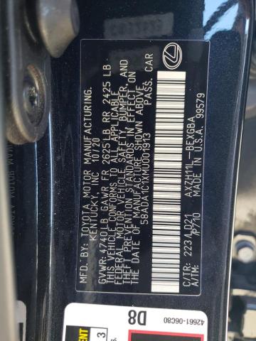 58ADA1C1XMU001913 Lexus ES 300H