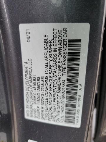 1HGCV3F19MA017834 Honda ACCORD HYBRID