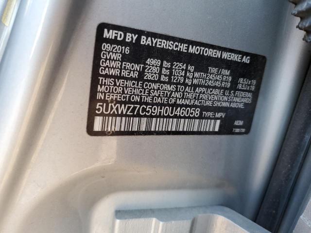 5UXWZ7C59H0U46058 BMW X3 Sdrive28i