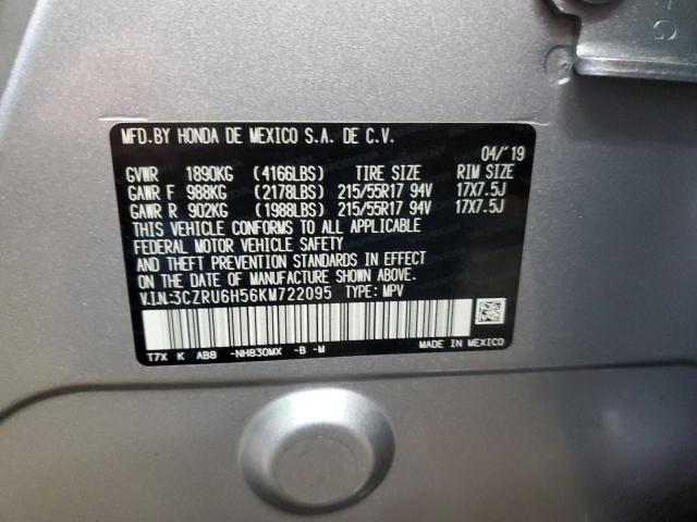 3CZRU6H56KM722095 Honda HR-V EX