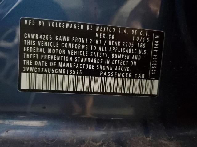 3VWC17AU5GM513575 Volkswagen Golf Sportwagen S