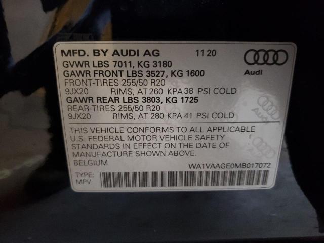 WA1VAAGE0MB017072 Audi E-tron Prestige