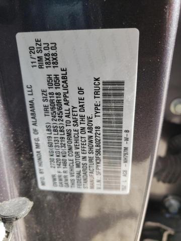 5FPYK3F58LB027218 Honda Ridgeline Rtl