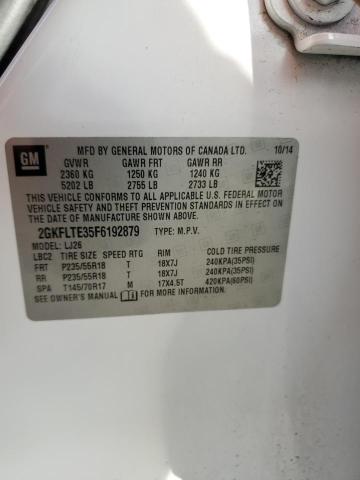 2GKFLTE35F6192879 GMC Terrain Slt