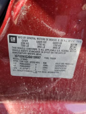 3GTU2NEC2GG138687 GMC Sierra K1500 Slt