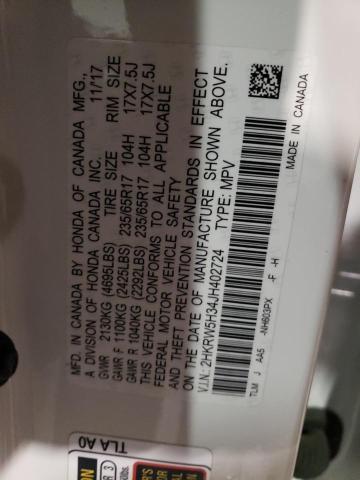 2HKRW5H34JH402724 Honda CR-V LX