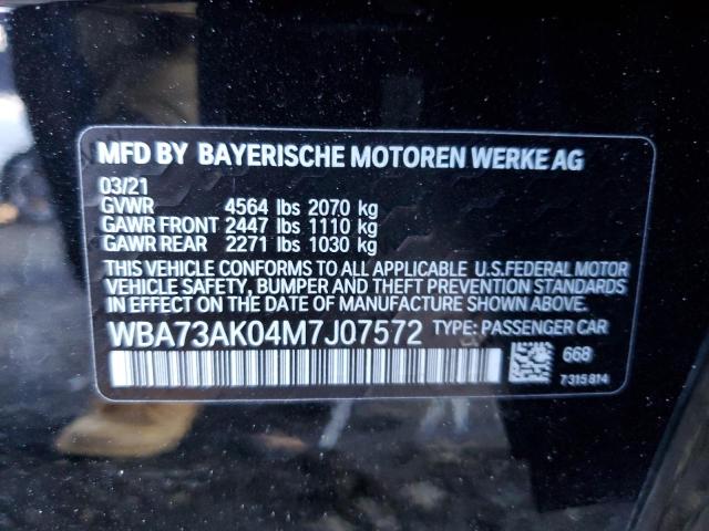 WBA73AK04M7J07572 BMW 228XI