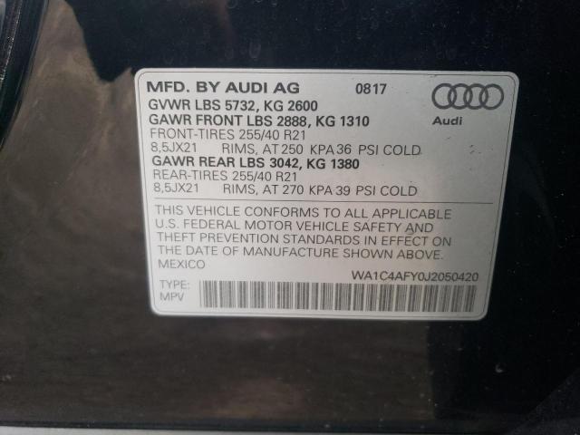 WA1C4AFY0J2050420 Audi Sq5 Prestige