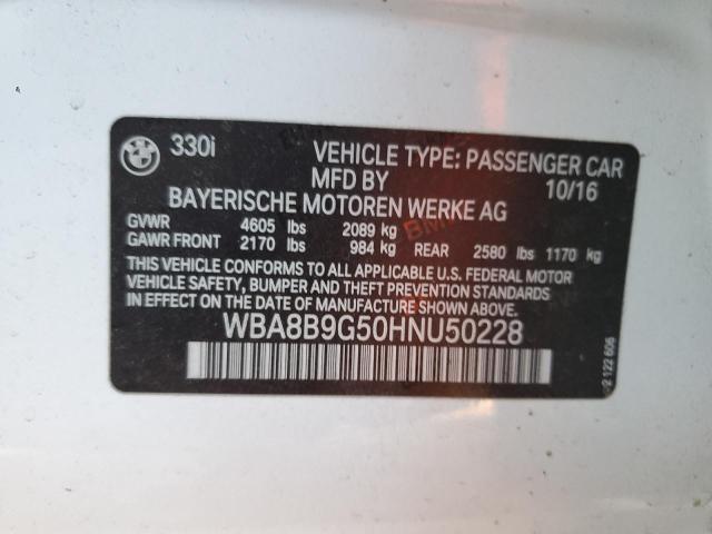 WBA8B9G50HNU50228 BMW 330 I
