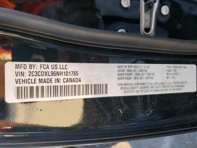 2C3CDXL96NH101765 Dodge Charger Srt Hellcat