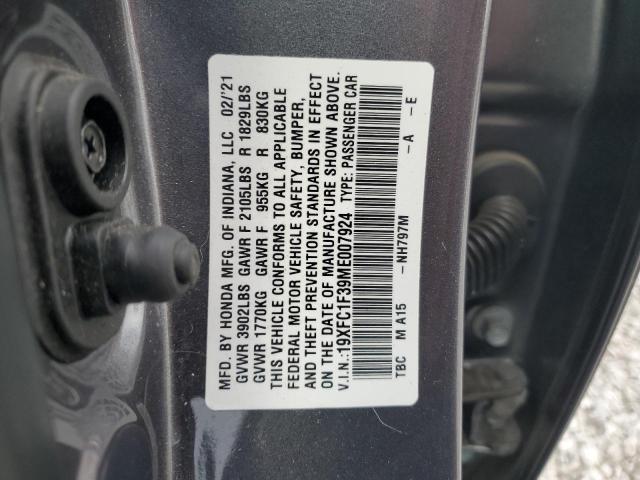 19XFC1F39ME007924 Honda CIVIC EX