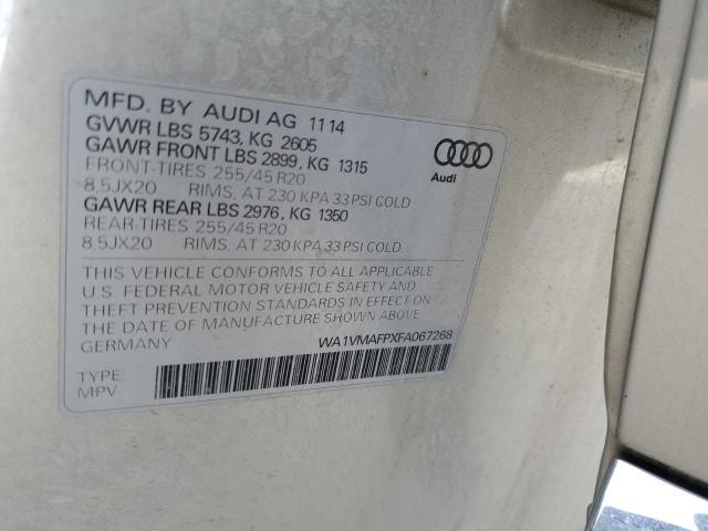 WA1VMAFPXFA067268 Audi Q5 Tdi Prestige
