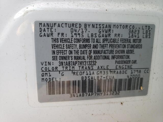 3N1AB7AP7HY313232 Nissan SENTRA S