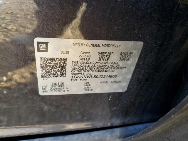 1GKKNWLS0JZ244906 GMC Acadia Slt-2
