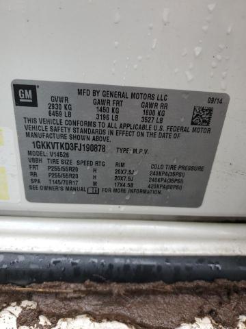 1GKKVTKD3FJ190878 GMC Acadia Denali