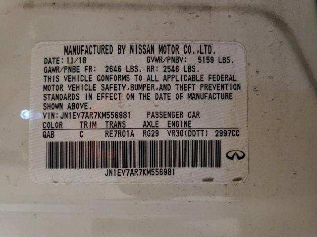 JN1EV7AR7KM556981 Infiniti Q50 LUXE